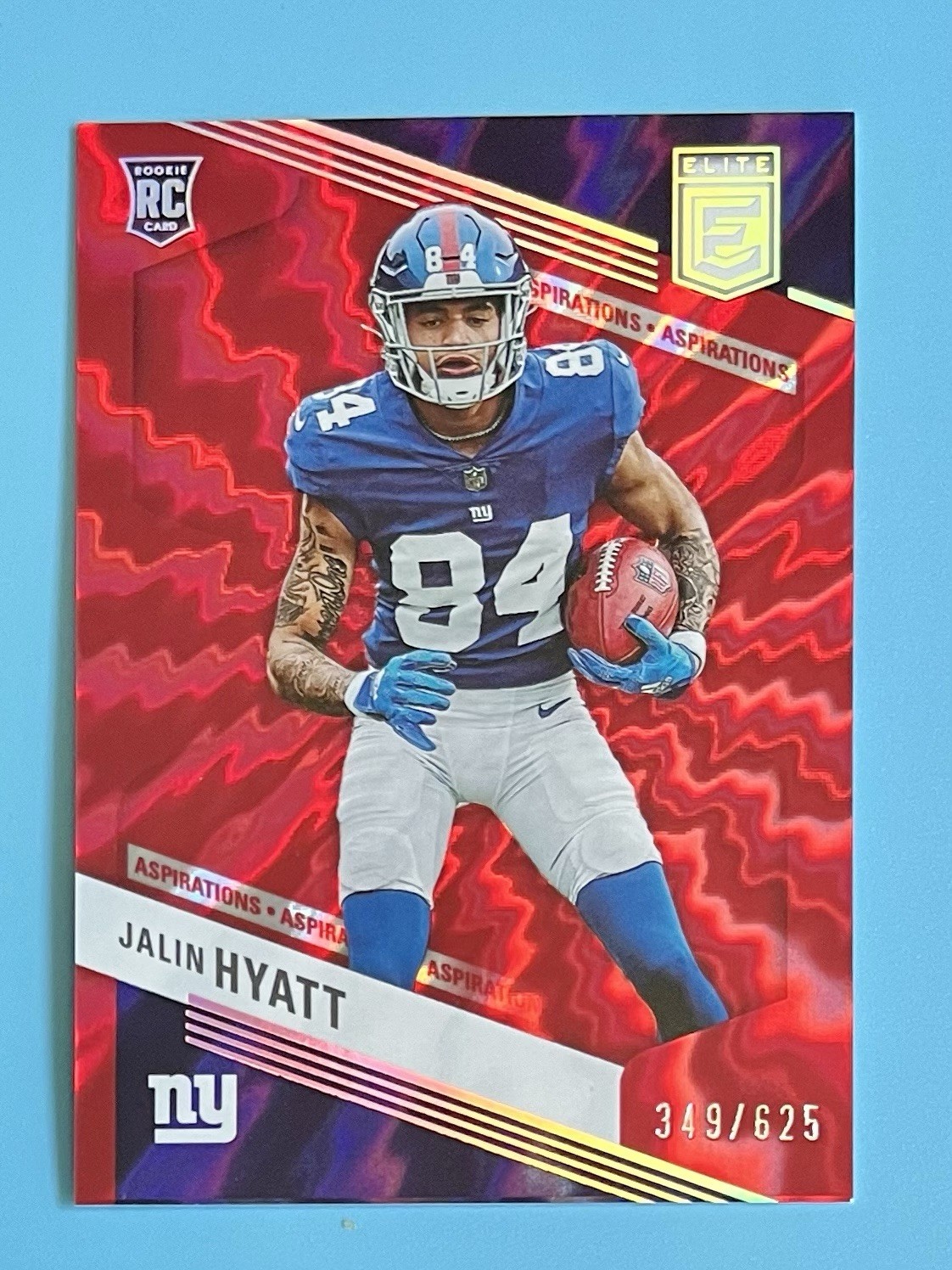 2023 Donruss Elite Jalin Hyatt RC #149 Red Aspirations /625 Giants