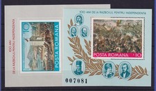 Romania 1977 Hundred Years of Independence Mi. No. Block 139 and 140 **