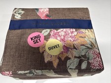 Ralph Lauren Harlow Brinly Forest Brown King Duvet Cover 570.00 New 