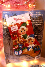 Design Work Crafts Felt Stocking Kit 5053 Santa's Workshop Elves Crafts