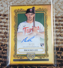 2025 Topps Gilded Chrome Gold Brooks Lee RC Orange Refractor /25 Auto Twins