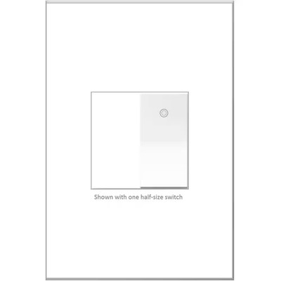 Adorne Paddle 15 Amp Single-Pole/3-Way Switch Half Size with Microban, White