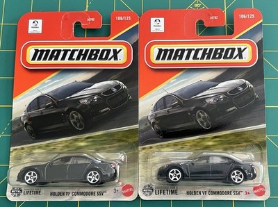 LOT OF 2 - 2025 MATCHBOX HOLDEN VF COMMODORE SSV MBX ROAD TRIP 106/125 BLACK