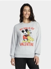 NWOT Gray Disney Mickey and Pluto Sweatshirt Size 2XL