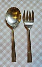 Vintage COOPER BROS & SONS 7 5/8" Cold Meat Fork And 8 1/8" Serving Spoon EPNS