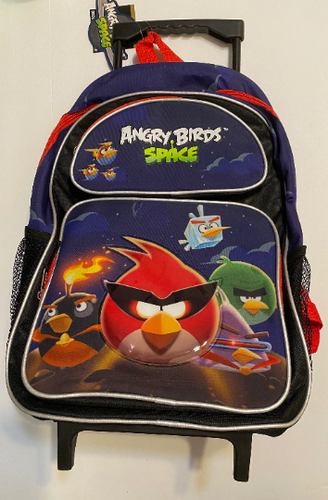Angry Birds Space 16 inch Rolling Backpack-Blue - Afbeelding 1 van 2