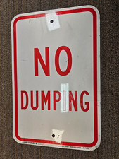  QTY 2 SmartSign 12x18 No Dumping Aluminum Vertical Metal Sign, K-7109-AL-12x18