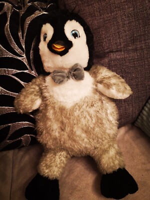 BUILD A BEAR. PLÜSCHPINGUIN. BLINKENDE FLIEGE. 18'' sehr guter Zustand