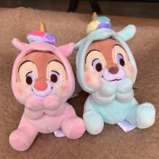 Chip and Dale Plush Keychain Unicorn Pajama 2025 Disney Japan GIFT