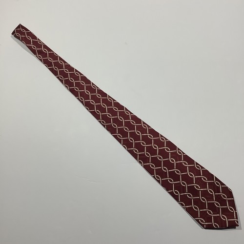 Polo by Ralph Lauren 100% Silk Handmade Neck Tie Red White Made in USA Classic - Picture 3 of 7