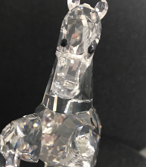 Swarovski Crystal Stallion Rearing Horse Silver 1992 Figurine 7612