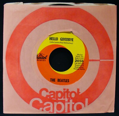 THE BEATLES~Hello Goodbye+I Am The Walrus~Near Mint 45 w/sleeve ~CAPITOL #2056
