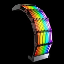 24-PIN Cable RGB Light Expansion Kit 200mm ARGB LED Armor PSU Neon Line 5V 3-Pin