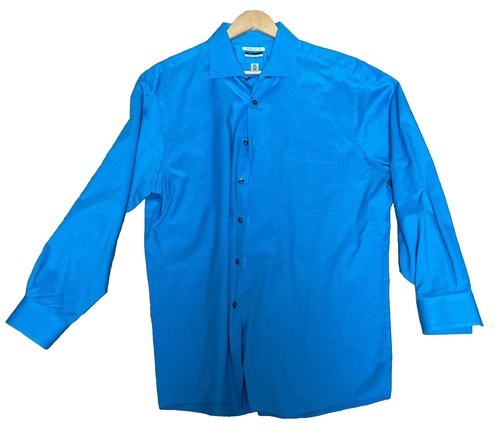 van heusen traveler dress shirts Van Heusen Traveler - White & Blue Striped Dress Shirt - Small