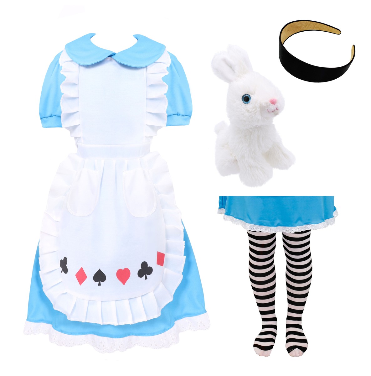 NIÑAS DISFRAZ ALICIA CUENTO DE HADAS LIBRO SEMANA PERSONAJE NIÑO DISFRAZ CONEJO BLANCO