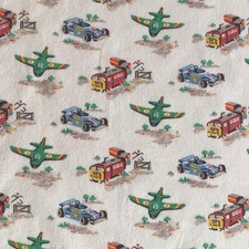 Cath Kidston Vintage Retro Vehicle Print Car Train Plane Baby Towel Blanket Cot