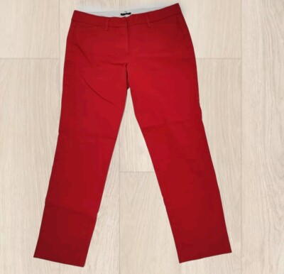 Wortington 27'' Rote Niedriger Leibhöhe Knöchel Hose Damen Größe 6/32 Lang 
