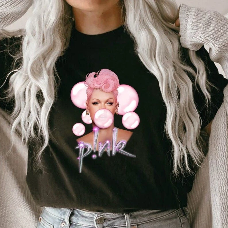 Pink Tour Tshirt. Concert t shirt for the Summer Carnival tour 2024