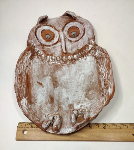 Owl Sculpture Dish Signed Art Pottery by GINA - Picture 19 of 20