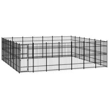 NNEVL Outdoor Dog Kennel Steel 45.16 m 