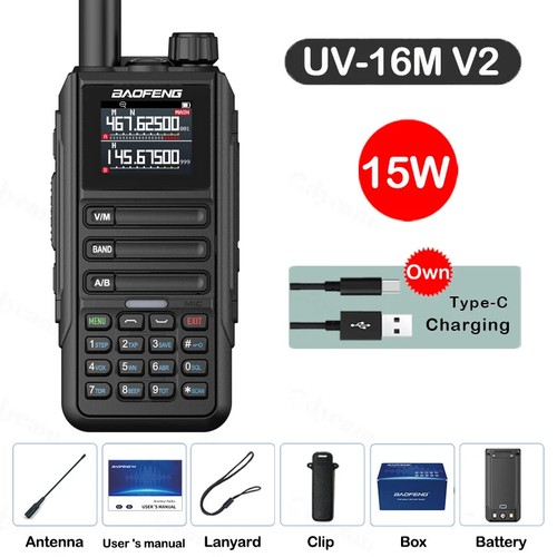 Baofeng UV16M V2 Walkie Talkie 15W 999CH - Photo 8/34