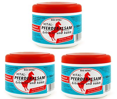 3 Pferdebalsam Pferdesalbe Salbe Balsam Gel Sportgel 500ml Bio-Vital  6,53  / L