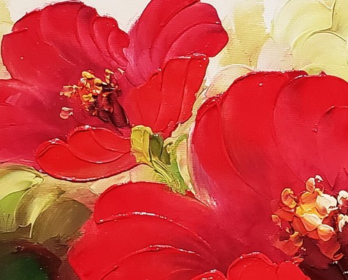 Red Poppy #RPOD1B04-9, 9x11 - 100% Hand painted Oil painting on Canvas, - Picture 5 of 6