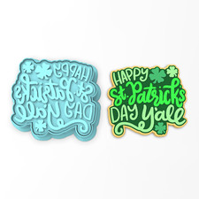 Happy St. Patrick's Day Y'all Cookie Cutter  Stamp  Irish St. Patty's Shamrock