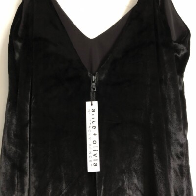 NWT Alice + Olivia Velvet Maxi Dress in Black, size XS. Stunning Classic |  eBay
