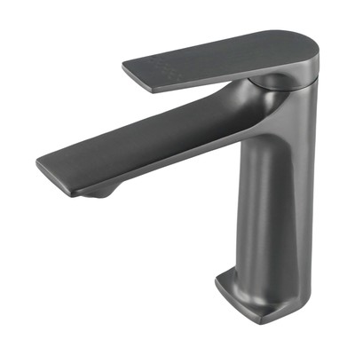 Modern Art Square Tap Bathroom Sink Hot Cold Mixer Tap Brass Vanity Basin Faucet