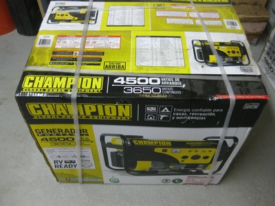 Champion Generator Portable 4500 Watt Starting, 3650 Running, Model