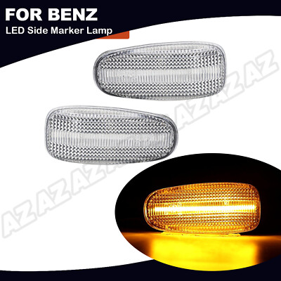 2X LED Fender Side Marker Light Amber For Mercedes CLK SLK E C Class Sprinter