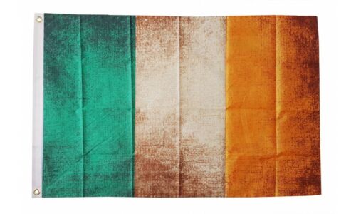 Irland Grunge Flagge 5 x 3 Fuß - 100 % Polyester mit Ösen - Irish Eire Republic - Bild 1 von 6