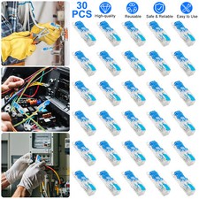 30Pcs 1-in-1-out T-Tap Wire Connectors No Stripping 3 Way Splicing Terminals