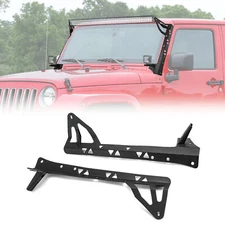 For Jeep Wrangler JK 2007-2017 52'' Front Windshield LED Light Bar Mount Bracket