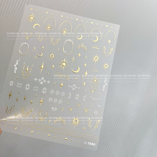 3D Nagelsticker Selbstklebend Nagelaufkleber Glitzer Struktur Textur Fingernägel - Bild 50 von 52