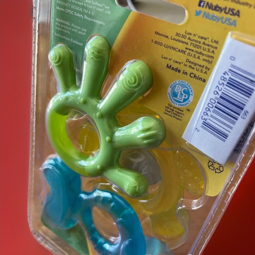 Nuby 3 Step Gum Soothing Teether Set 3+ Months Multicolor BPA Free Baby Chew Toy - Picture 8 of 9