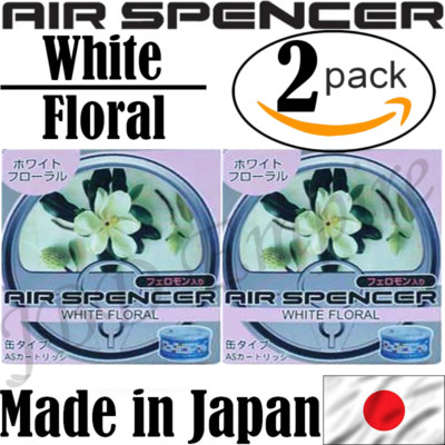 2 Pack Eikosha Air Spencer Freshener As Cartridge Genuine Japan A38 White Floral