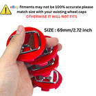 SET OF 4 RED-SILVER 69 mm/2.72in Wheel Center Caps - FITS MOST MODELS OF HONDA