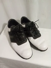 NIKE Air Tour Saddle Men’s Size 11.5 White Black Golf Shoes Cleats 418535-101