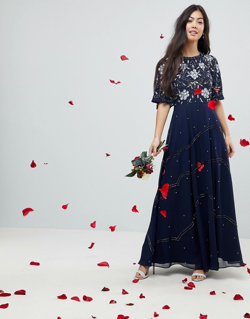 coast navy bridesmaid dress