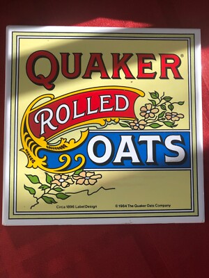  Vintage 1984 Quaker Rolled Oats Decorative Porcelain TIle