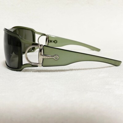 GUCCI Sunglasses Green Khaki Logo Celebrity Horsebit fashion