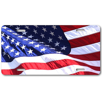 USA Germany Ireland Spain Sweden Flag Aluminum Car Truck License Plate Tag