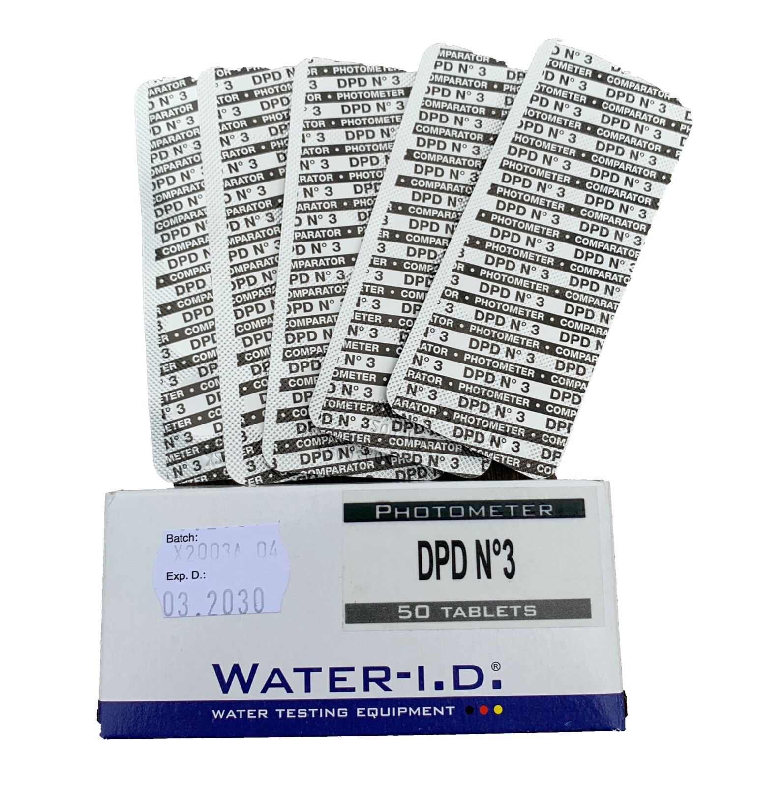 Pool Lab DPD No 3 Photometer Reagent Tablets 50 pack Total Chlorine Ozone Test