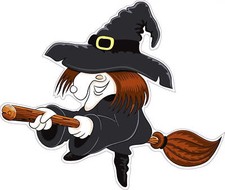 Halloween Witch V2 Wall or Window Decor Decal