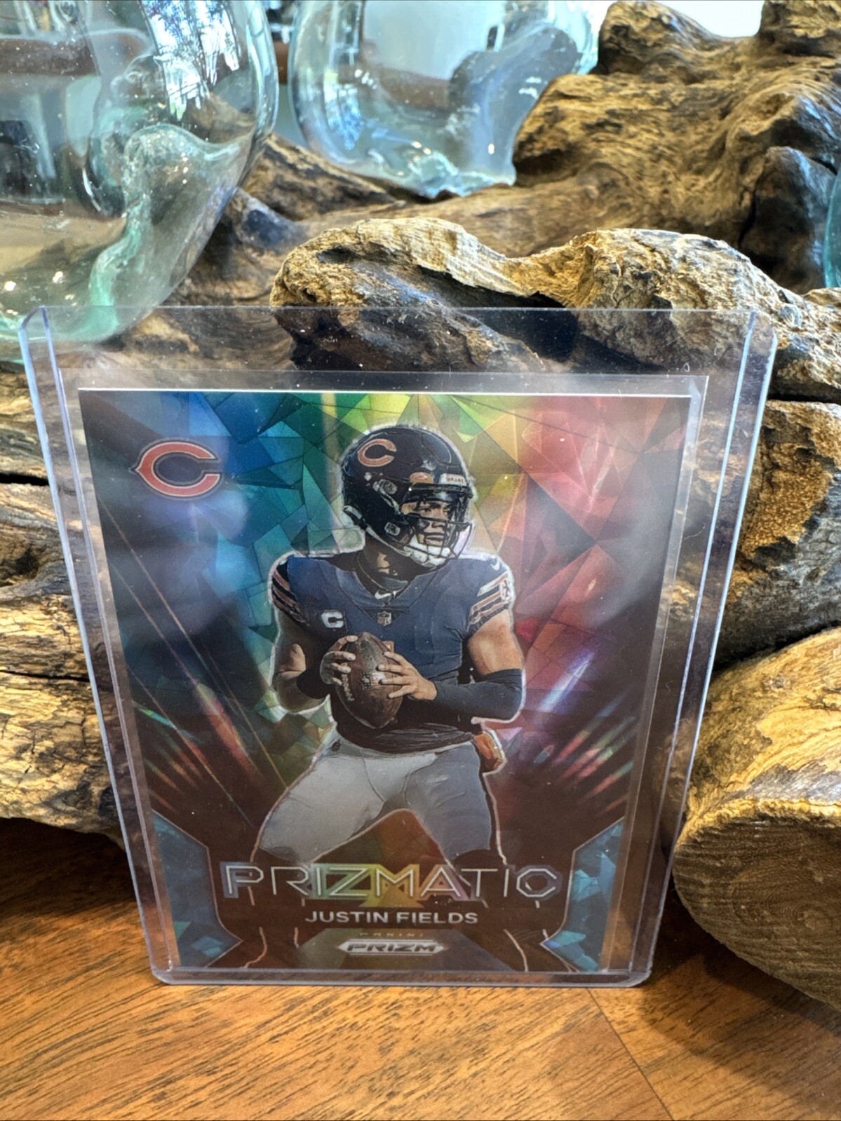 2023 Panini Prizm - Prizmatic Blue Ice Prizm #3 Justin Fields 36/99
