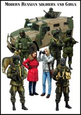 EVOLUTION MINIATURES 1:35 BIG SET-6 MODERN RUSSIAN SOLDIERS  GIRLS 8 FIGURES 