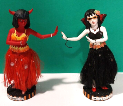 Dept 56 HULA GHOUL DEVIL VAMPIRE GIRLS Glitterville