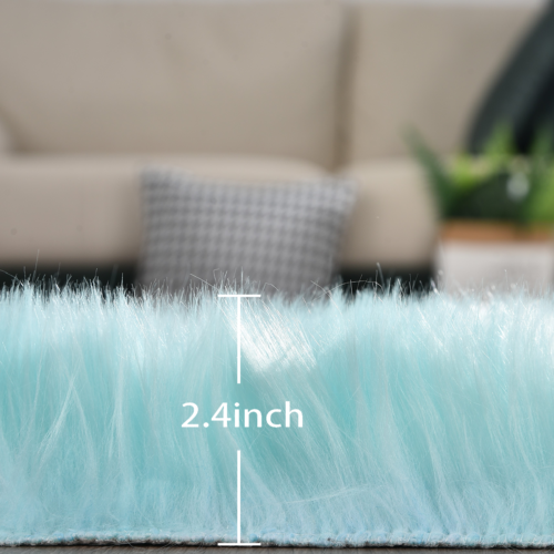 Latepis Faux Fur Sheepskin Area Rugs Soft Shaggy Carpet for Living Room Bedroom - Picture 56 of 219